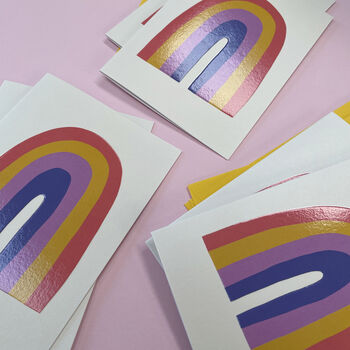 Colourful Full Rainbow Blank Card Set, 3 of 4