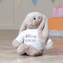 Personalised Beige Bashful Bunny Soft Toy, thumbnail 2 of 7
