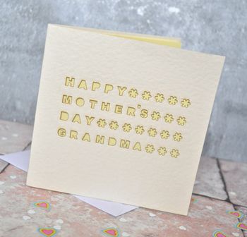 Personalised Laser Cut Nanny Mother's Day Card, 2 of 2