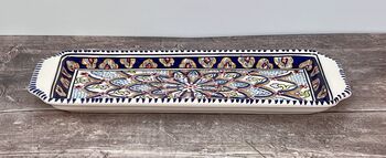 Dark Blue Patterned Serving Plate, 35cm, 3 of 3