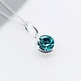 Personalised Sterling Silver December Blue Topaz Birthstone Necklace, thumbnail 1 of 10