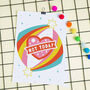 'Not Today' Rainbow Heart Home Office Print, thumbnail 1 of 2