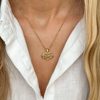 Heart Infinity Charm Necklace, 4 of 9