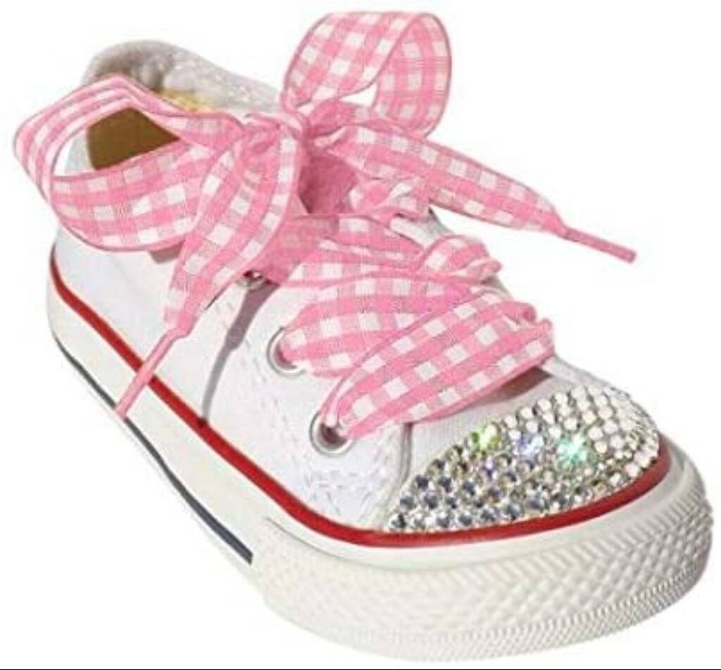 Pink Gingham Shoe Laces By Air Armor