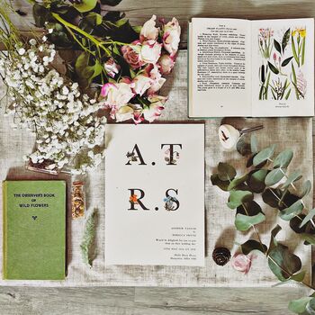 Vintage Wildflower Botanical Wedding Invitation Stationery, 2 of 12