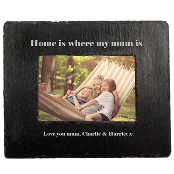 Personalised Mum’s Home Slate Picture Frame, 2 of 2
