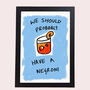 Illustrated Negroni Cocktail Print, thumbnail 6 of 6