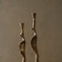 Handmade Black Brass Spiral Candle Holder Set, thumbnail 3 of 12