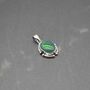 Black Fire Opal Pendant Necklace: Sterling Silver Chain, thumbnail 8 of 11