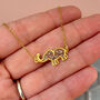 Gold Elephant Necklace, thumbnail 3 of 7