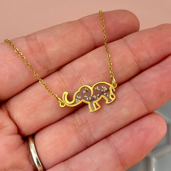 Gold Elephant Necklace, 3 of 7