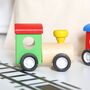 Wooden Train And Track Roll With Personalised Bag, thumbnail 3 of 5
