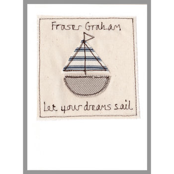 Personalised Sailing Boat Leaving Card, 7 of 12