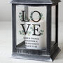 Personalised Love LED Black Lantern Wedding Gift, thumbnail 2 of 2