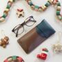 Personalised Pebble Grain Leather Glasses Case Christmas Gift For Him Or Her, thumbnail 1 of 11