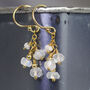 White Diamond And Moonstone Earrings, thumbnail 1 of 9