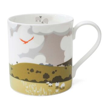 Green Rolling Hills Mug, Fine Bone China, 6 of 6