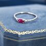 Natural Ruby Ring In Sterling Silver, thumbnail 6 of 11
