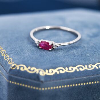 Natural Ruby Ring In Sterling Silver, 6 of 11