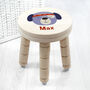 Personalised Cute Puppy Kids Wooden Stool, thumbnail 1 of 6