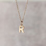 Art Deco Initial Necklace In Silver, Gold Or Rose Gold Colour, thumbnail 10 of 12