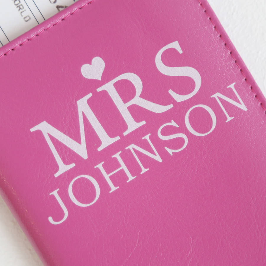 personalised 'mr and mrs' passport covers by my 1st years ...