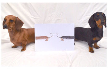 Personalised Double Cheeky Sausage Dog Butt Print, 5 of 5