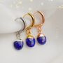 Lapis Lazuli Hoop Earringss, thumbnail 4 of 11