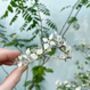 The Isla Crown Gold Silver Organic Handmade Floral Hair Vine Bridal Headpiece, thumbnail 9 of 9