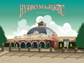 Hydro Majestic Hotel Vintage Style Art Print, 3 of 3
