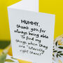 “Thank You For Finding My Things” Personalised Card For Mummy Or Daddy, thumbnail 5 of 6