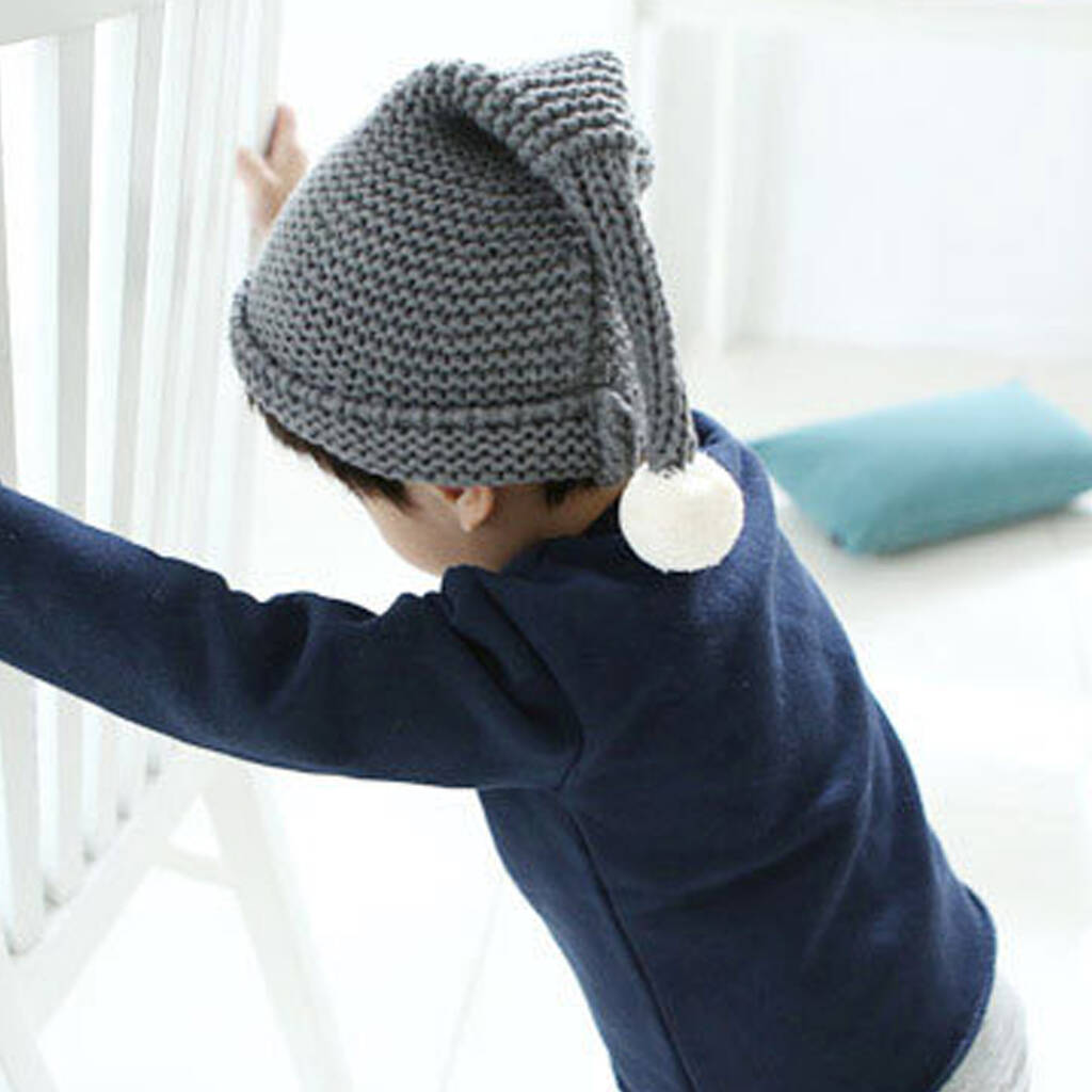 Pom Pom Knit Childrens Hat, 1 of 12