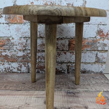 Wooden Gift For Mum,Tripod Table Featuring Celtic Tree Of Life, 10 of 10