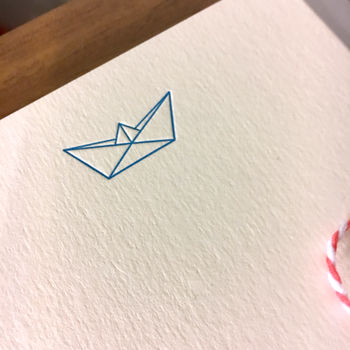 'Origami Boat' Notelets 10 Pack, 3 of 3