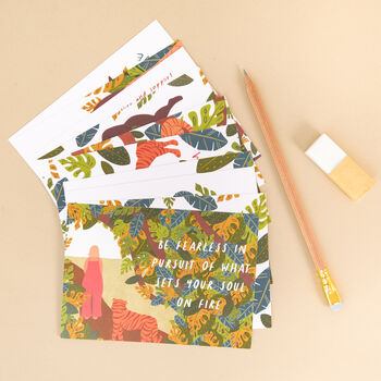 10 Empowering Wild Women Note Cards Set With Envelopes, 5 of 5