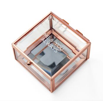 Personalised Rose Gold Glass Jewellery Box, 5 of 5
