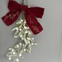 Glitter Mistletoe, Personalised Bow, Newly Wed Christmas Gift, thumbnail 4 of 7