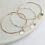 Personalised Pearl And Heart Charm Bangle, thumbnail 10 of 11