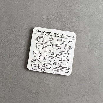 Tea Coaster – David Shrigley Funny Art Gift For Tea Lovers, 4 of 5