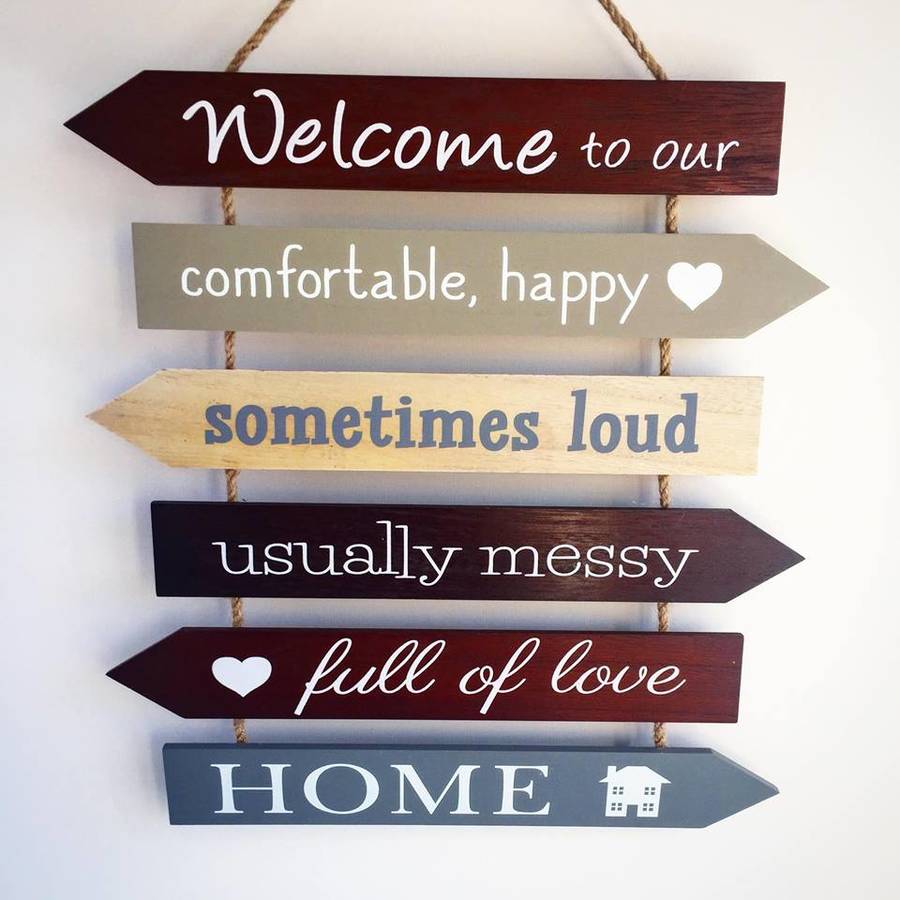 Welcome To Our Home Sign By The Alphabet Gift Shop