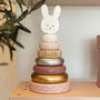 Personalised Wooden Pink Bunny Stacking Toy, thumbnail 1 of 9