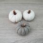 Set Of Three Handmade Mini Clay Pumpkins, thumbnail 4 of 11