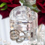 Floral Divide Heart Wedding Ring Box, thumbnail 1 of 5