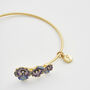 Gold Pansy And Pearl Bangle, thumbnail 4 of 7