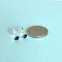 Sterling Silver Stud Birthstone December Earrings, thumbnail 3 of 4