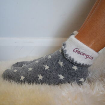 Personalised Super Soft Cosy Star Socks, 3 of 6