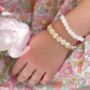 Girls Heart Pearl Bracelet, thumbnail 1 of 2
