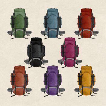 Personalised Travel Backpack Print, 7 of 7