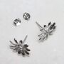 Sterling Silver Polished Daisy Stud Earrings, thumbnail 6 of 8