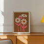 Floral Sunflower Wall Art, thumbnail 4 of 5